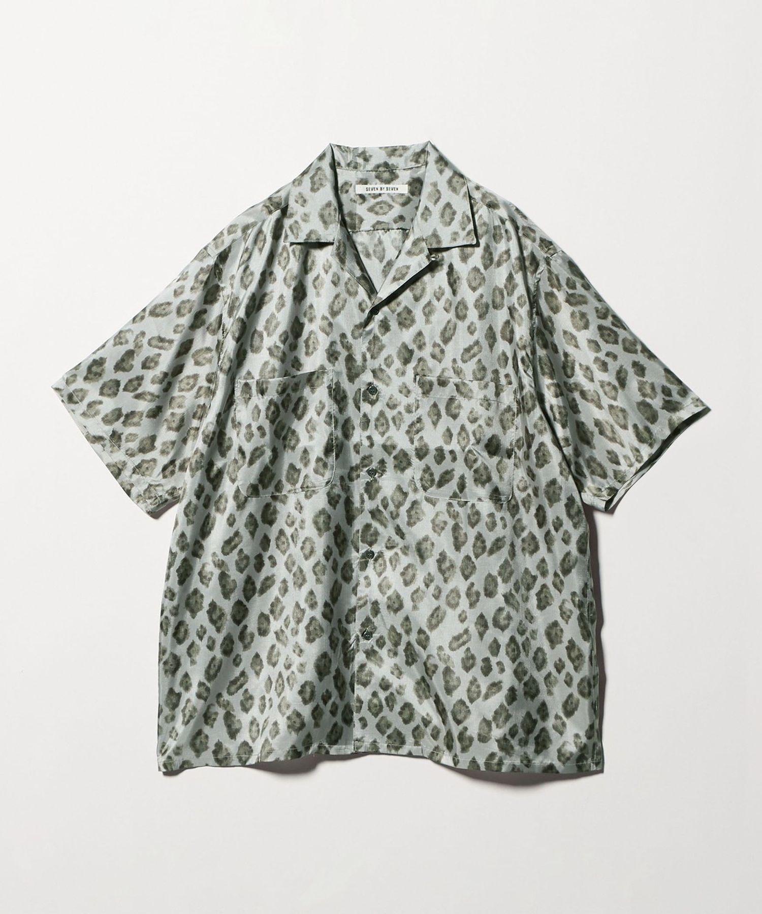 SEVEN BY SEVEN＞LEOPARD PRINT OPENCOLLAR SHIRTS/レオパード