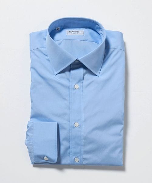 Charvet/＜Charvet＞ライトブルー セミワイドカラー シャツ/シャツ / ブラウス