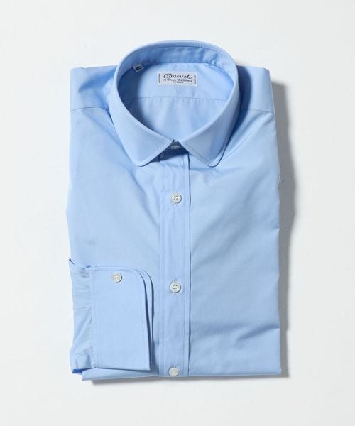Charvet/＜Charvet＞ライトブルーラウンドカラー シャツ/シャツ / ブラウス