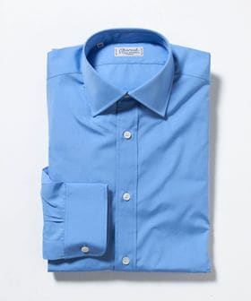 Charvet/＜Charvet＞ブルー セミワイドカラー シャツ/シャツ / ブラウス