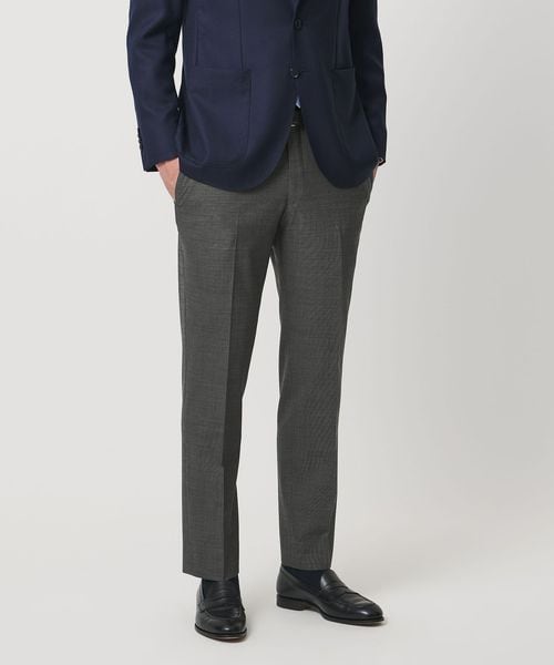 UNITED ARROWS/ピンヘッド トロピカル サイドエクステンド ノープリーツ スラックス COMFORT EASY‐MODEL ウォッシャブル ストレッチ イージーケア/スラックス