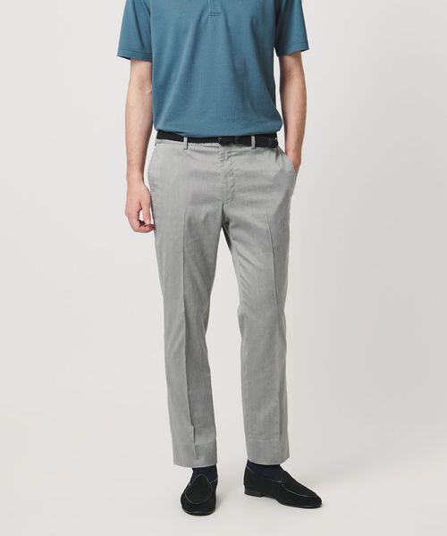 UNITED ARROWS/クールモーション ツイル サイドエクステンド ノープリーツ スラックス COMFORT EASY‐MODEL 接触冷感 吸水速乾 ヨコストレッチ/スラックス