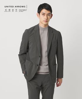 UNITED ARROWS/ドビー 2ボタン シングル テーラードジャケット UA COZY　ウォッシャブル　タテヨコストレッチ　防しわ　撥水/セットアップ ジャケット