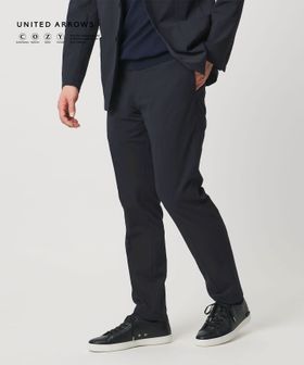 UNITED ARROWS/ドビー ノープリーツ テーパード パンツ UA COZY　ウォッシャブル　タテヨコストレッチ　防しわ　撥水/セットアップ パンツ
