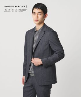 UNITED ARROWS/デニムライク シングル ２ボタン テーラード ジャケット UA COZY　ウォッシャブル　ヨコストレッチ　防しわ/セットアップ ジャケット