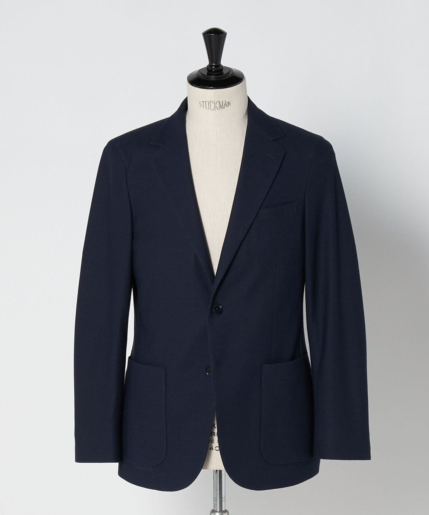 【新品未使用】UNITED ARROWS サマーストレッチ薄手ジャケットM ソフト ハニカムメッシュ シングル 2ボタン テーラードジャケット