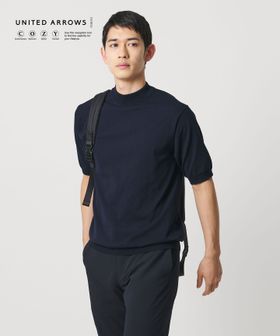 UNITED ARROWS/ショートスリーブ モックネック ニット UA COZY ウォッシャブル 抗菌防臭/ニット / セーター