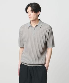 UNITED ARROWS/シャーリーカーン ワイドリブ ニットポロシャツ/ポロシャツ