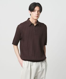 UNITED ARROWS/シャーリーカーン ワイドリブ ニットポロシャツ/ポロシャツ