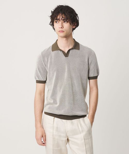 Gran Sasso/＜Gran Sasso＞バーズアイ スキッパーニット/ニット / セーター