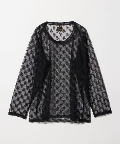 NEEDLES/＜NEEDLES＞L/S UーNeck Tee Floral Raschel Lace/フローラル ラッセルレース Uネック Tシャツ/Tシャツ / カットソー
