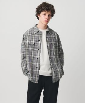 UNITED ARROWS/ネップクロス グレンチェック ユーティリティシャツ/シャツ / ブラウス