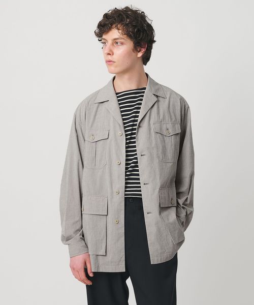 UNITED ARROWS/ギザコットン コードレーン サファリジャケット/ミリタリージャケット