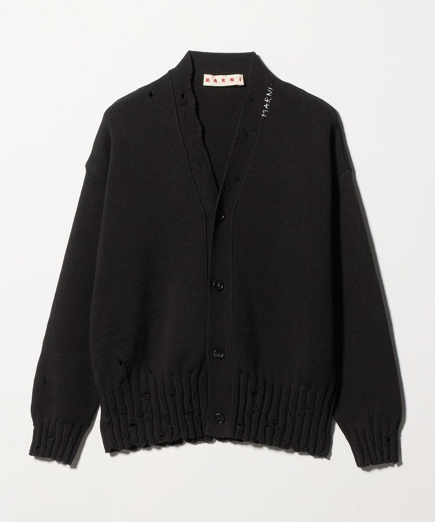 MARNI＞コットン ダメージ カーディガン