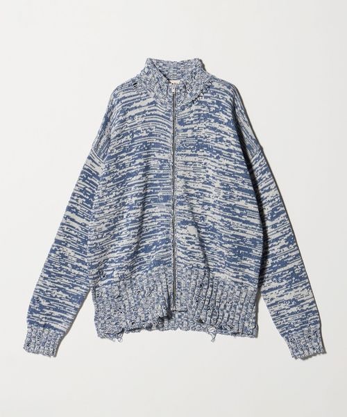 MARNI/＜MARNI＞コットン メランジ ダメージ ジップニット/カーディガン / ボレロ