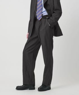 District/＜District＞ウォッシュド トロピカルウール 2プリーツ ワイドパンツ/スラックス