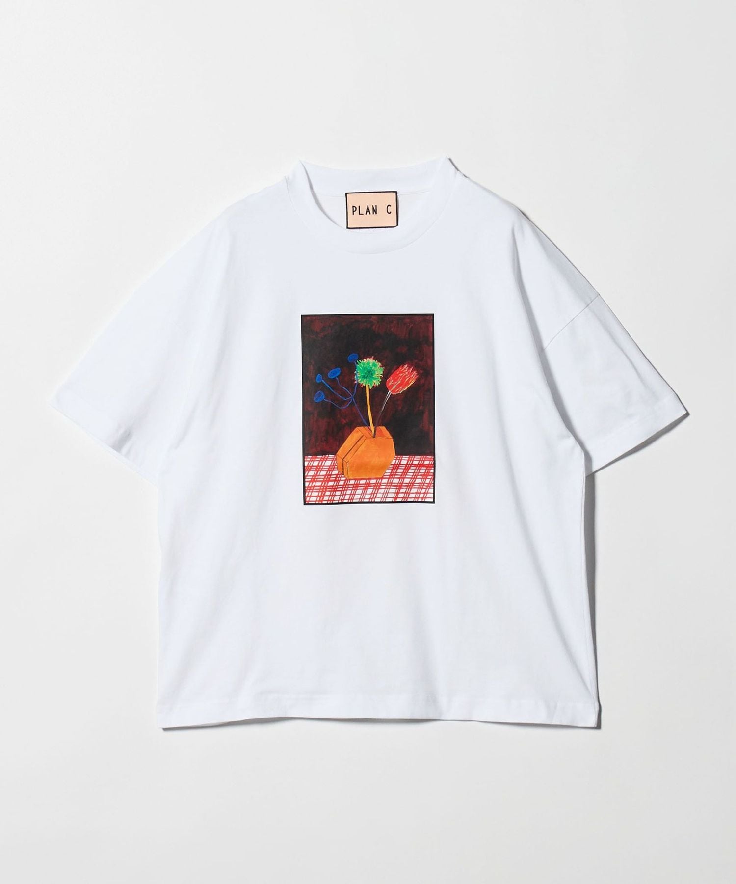 PLAN C イラストプリント Tシャツ ミント PLAN C＞プリント Tシャツ