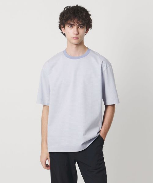UNITED ARROWS/ポンチボーダー Tシャツ デオドラント 抗菌防臭 接触冷感/Tシャツ / カットソー