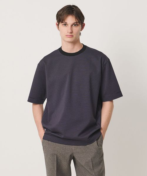 UNITED ARROWS/ポンチボーダー Tシャツ デオドラント 抗菌防臭 接触冷感/Tシャツ / カットソー