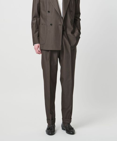 UNITED ARROWS/ポプリン 1プリーツ スラックス R―MODEL/セットアップ パンツ