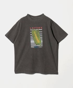 KURO/＜KURO＞ROUND SHAPE DYED TEE LAYERS/プリント Tシャツ/Tシャツ / カットソー