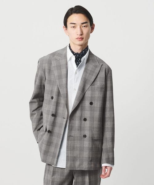 SOVEREIGN/＜SOVEREIGN＞グレンチェック ダブル 6ボタン テーラードジャケット RELAX MODEL/セットアップ ジャケット
