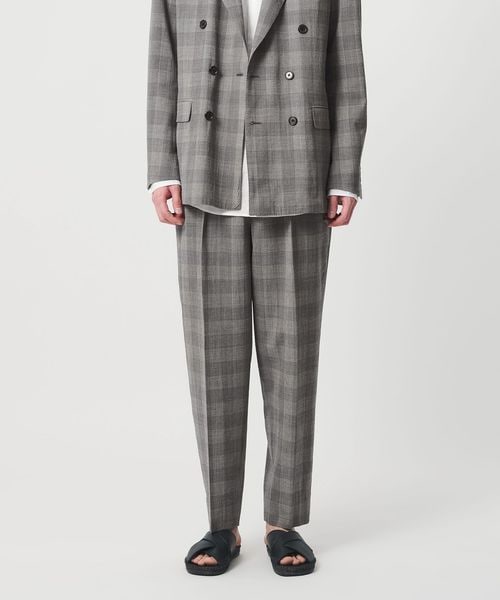 SOVEREIGN/＜SOVEREIGN＞ グレンチェック 1プリーツ スラックス RELAX MODEL/セットアップ パンツ