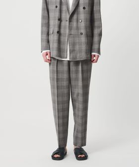 SOVEREIGN/＜SOVEREIGN＞ グレンチェック 1プリーツ スラックス RELAX MODEL/セットアップ パンツ