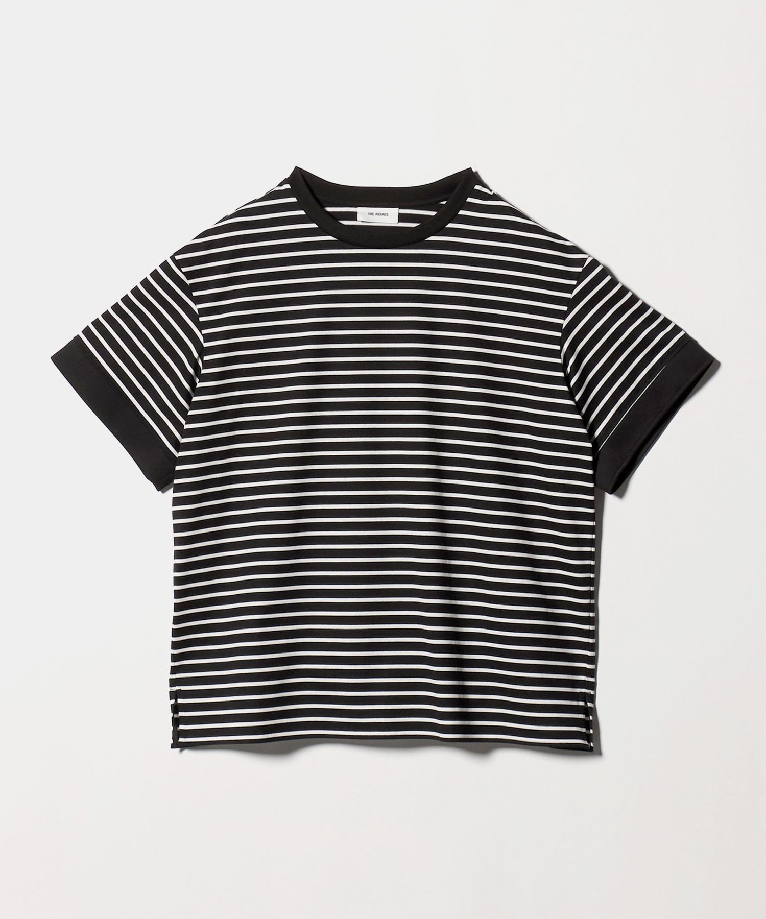 THE RERACS＞OVER SIZE BORDER T―SHIRT/オーバーサイズ ボーダー Tシャツ