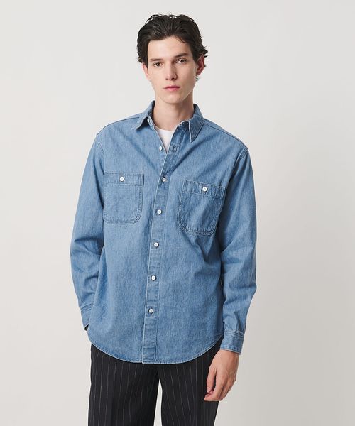 UNITED ARROWS/デニム オーバーシャツ「 SLOW &　」/シャツ / ブラウス