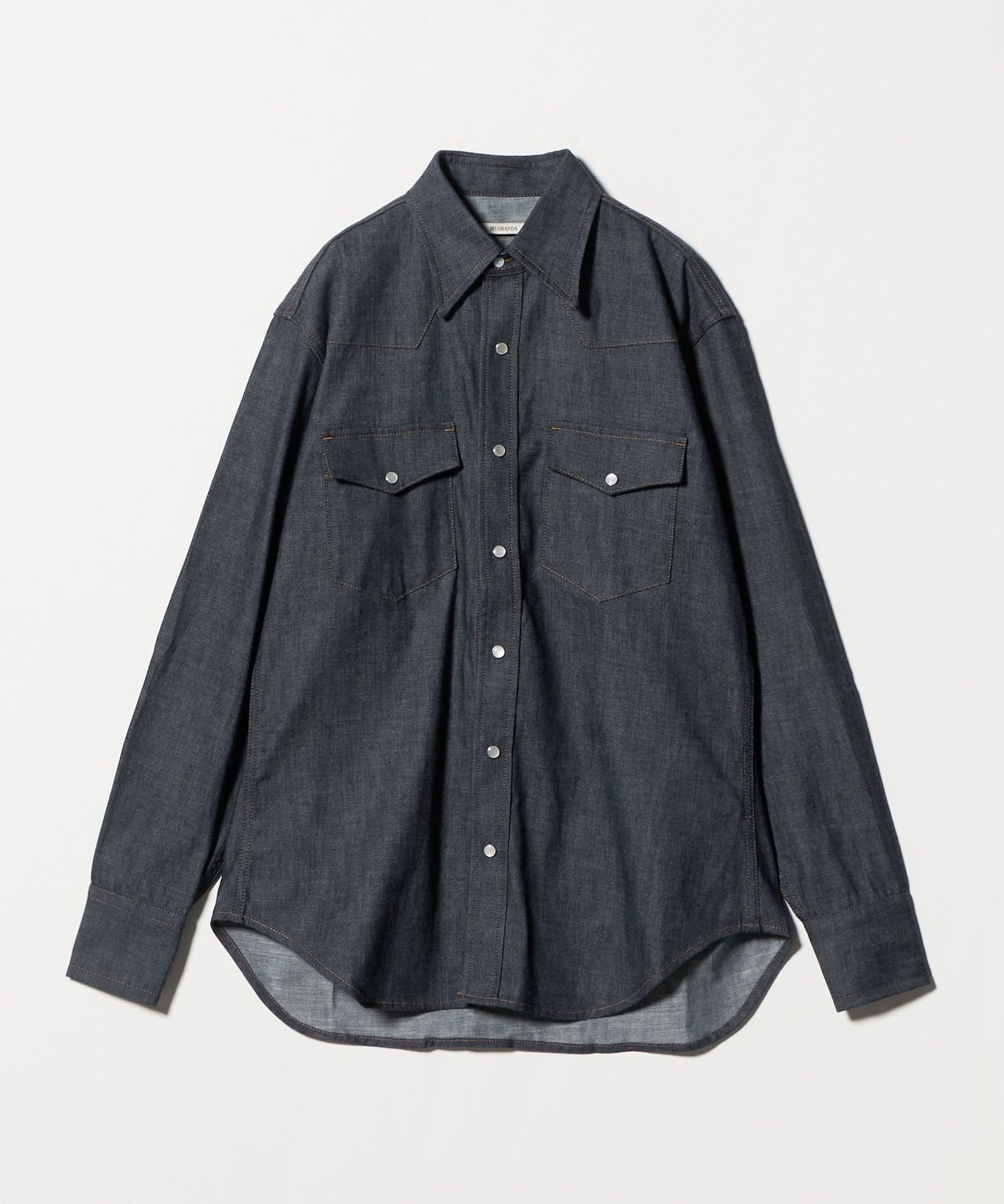 HUSBANDS＞WESTERN SHIRT SELVEDGE DENIM RAW/ウエスタンシャツ