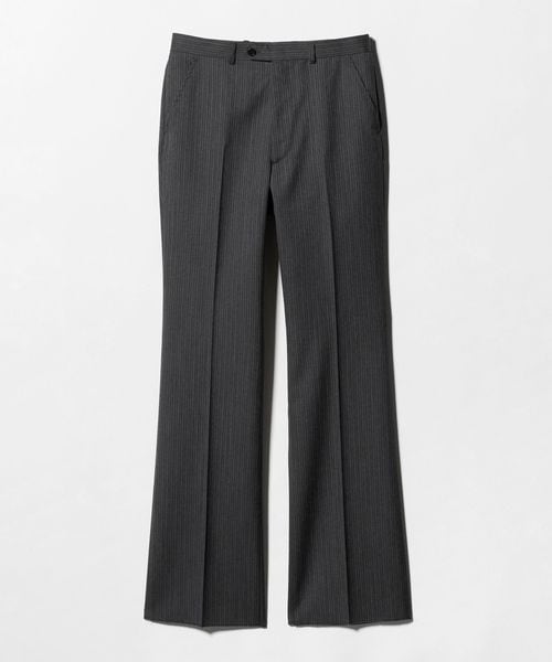 HUSBANDS/＜HUSBANDS＞STRIPE FLARED TROUSERS/ストライプ フレア トラウザーズ/スラックス