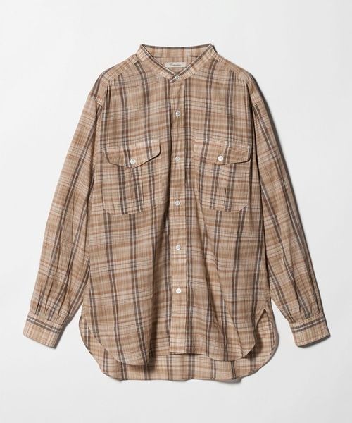 Camoshita/＜Camoshita＞チェック バンドカラー シャツ/シャツ / ブラウス