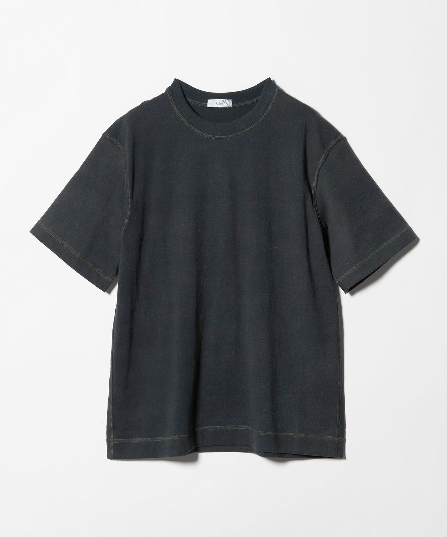 Cale＞テンジク クルーネック コットン Tシャツ