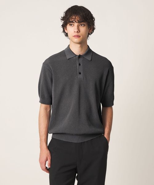 UNITED ARROWS/シャーリーカーン バーズアイ ニットポロシャツ/ポロシャツ