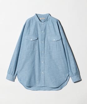 Camoshita/＜Camoshita＞シャンブレー バンドカラー シャツ/シャツ / ブラウス