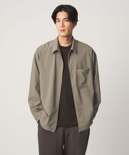 UNITED ARROWS/DotAir ドットエア サッカー ジップ シャツ　吸水速乾/シャツ / ブラウス