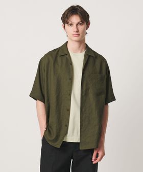 UNITED ARROWS/トリアセテート/ポリエステル ツイル オープンカラーシャツ/シャツ / ブラウス