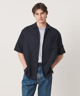 UNITED ARROWS/トリアセテート/ポリエステル ツイル オープンカラーシャツ/シャツ / ブラウス