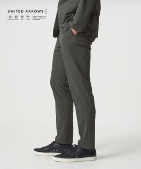 UNITED ARROWS/ライトサッカー ノープリーツ テーパードパンツ UA COZY ウォッシャブル 2WAYストレッチ/セットアップ パンツ