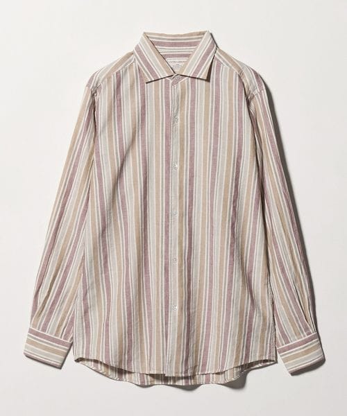 UNITED ARROWS/リネン/コットン ストライプ オープンカラーシャツ/シャツ / ブラウス