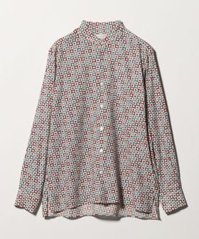 UNITED ARROWS/ジオメトリック プリント バンドカラーシャツ/シャツ / ブラウス