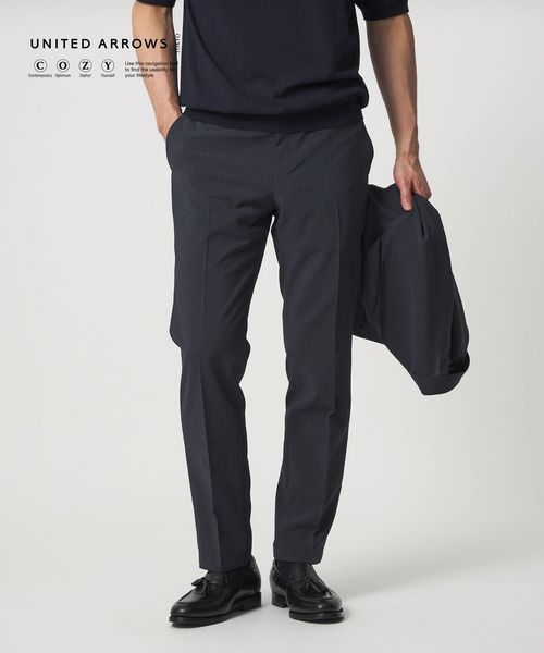 UNITED ARROWS/ポリエステル T＆T ノープリーツ パンツ UA COZY ウォッシャブル ヨコストレッチ/セットアップ パンツ