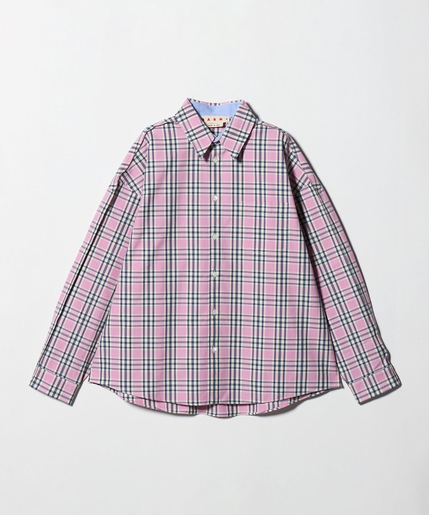 MARNI＞チェック コンパクト コットン シャツ
