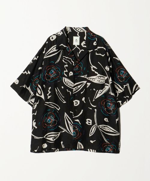 mando/＜mando＞ローズ プリント オープンカラーシャツ/シャツ / ブラウス