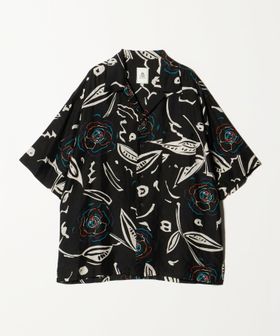mando/＜mando＞ローズ プリント オープンカラーシャツ/シャツ / ブラウス
