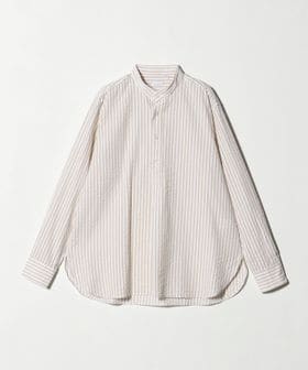 ORIAN/＜ORIAN＞シアサッカー ストライプ バンドカラー プルオーバー/シャツ / ブラウス