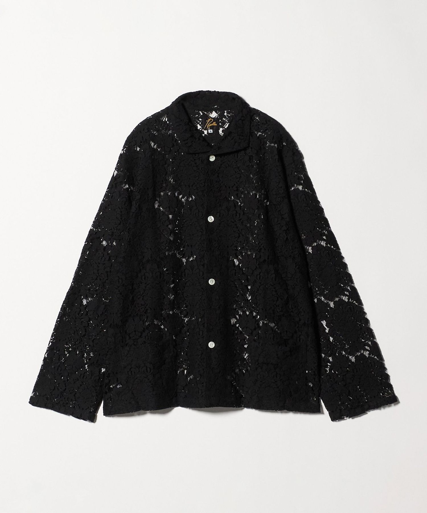 NEEDLES＞Widespread Collar Shirt Raschel Lace/レース シャツ