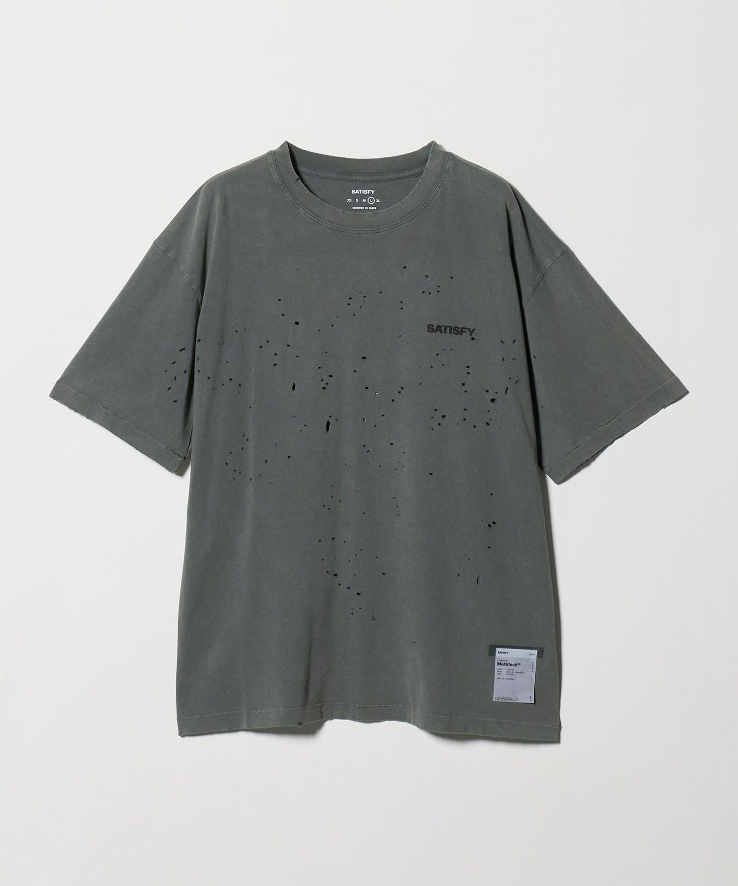 SATISFY＞ MothTech T―Shirt/クルーネック Tシャツ