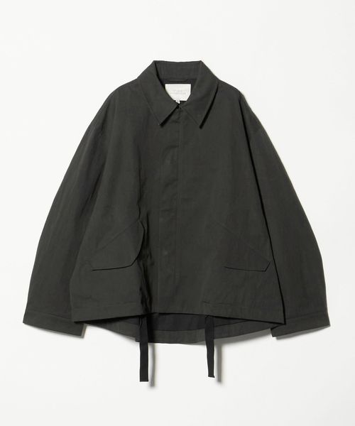 STUDIO NICHOLSON/＜STUDIO NICHOLSON＞COMBA JACKET IN COAL/ウォッシュド ウェザークロス ジャケット/その他コート / ブルゾン